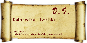 Dobrovics Izolda névjegykártya